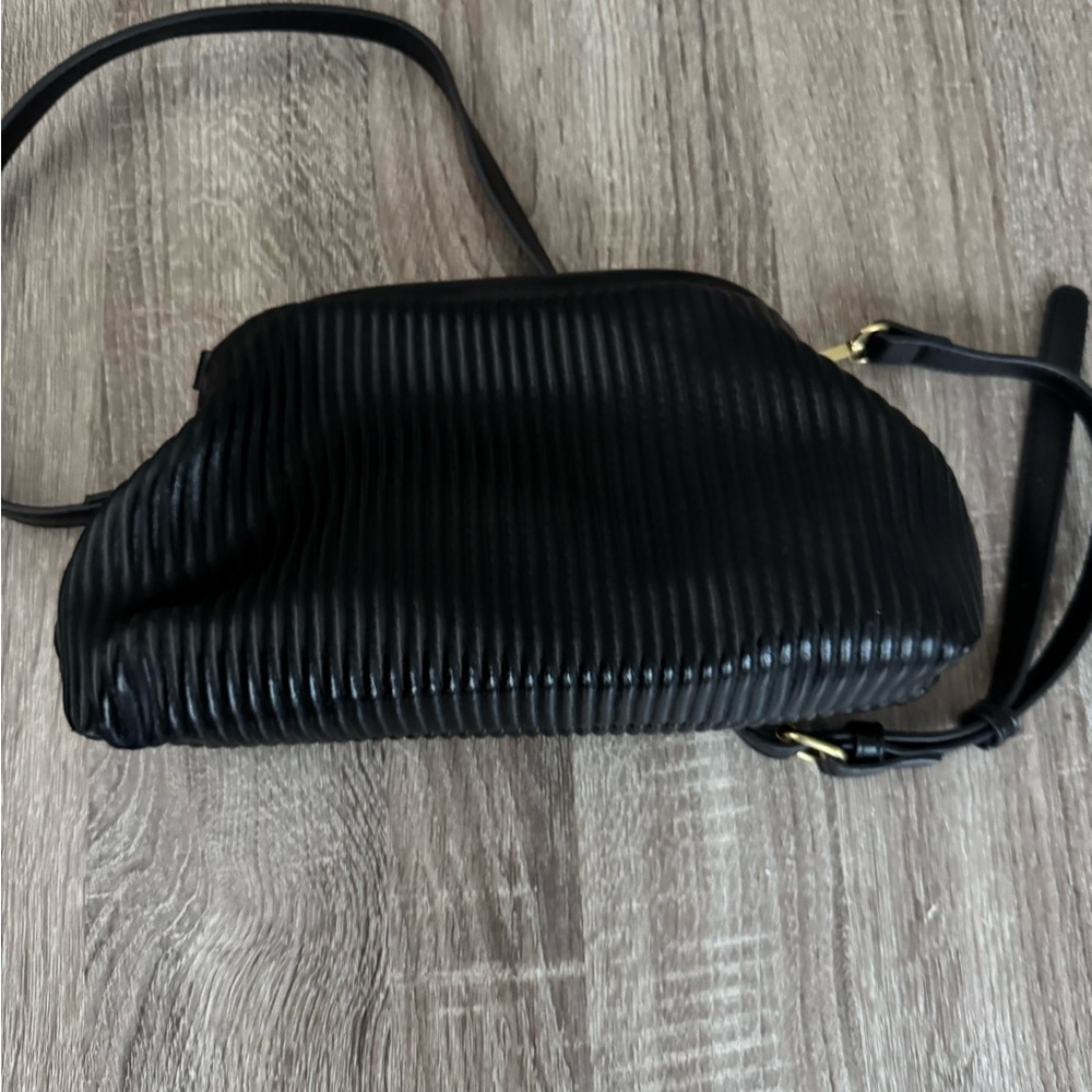 Anthropologie Faux Leather Clamshell Clutch/Crossbody bag